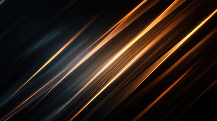 Poster - Dynamic abstract background with sleek lines of golden and black tones creating a modern visual effect.