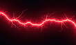 © Napat - Bright red lightning bolt against dark background, showcasing energy and power in striking visual display