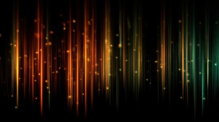 Poster - Vibrant abstract lines and glowing particles create a dynamic visual effect, perfect for backgrounds and designs.