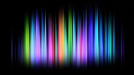 Poster - Vibrant color streaks on a black background create a modern visual effect perfect for design projects.