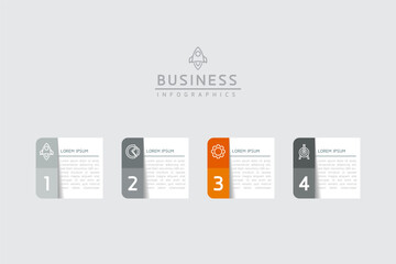 Fototapete - Vector business Presentation Connecting Steps Infographic Template