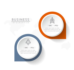 Fototapete - Vector business Presentation Connecting Steps Infographic Template