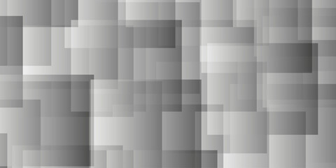 Fototapete - Modern Abstract white background design with layers of textured white transparent material in triangle and squares shapes. White color technology concept geometric line vector background.