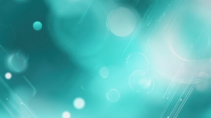 Poster - A calming abstract background with shades of teal and soft bokeh effects for modern design projects.