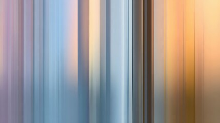 Poster - Abstract blurred background with vertical stripes in soothing hues of blue and orange, perfect for creative projects.