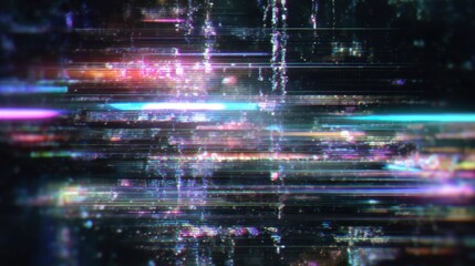 Poster - Abstract digital lines and colors create a futuristic, high-tech aesthetic suitable for modern designs.