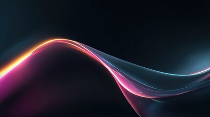 Poster - Abstract digital waves with vibrant colors create a stunning visual effect on a dark background.
