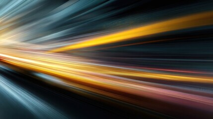 Poster - Abstract motion blur background conveying speed and innovation with vibrant colors and dynamic lines.