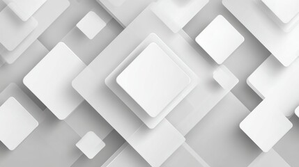 Poster - Abstract white geometric shapes create a modern and minimalist background perfect for various design projects.