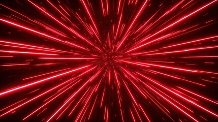 Poster - An abstract burst of red light creating a dynamic and energetic visual effect, perfect for backgrounds and designs.