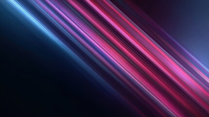 Poster - An abstract image featuring vibrant lines in pink and blue tones, creating a dynamic and modern visual effect.
