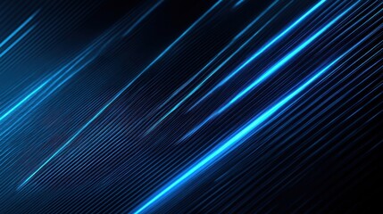 Poster - Dynamic blue lines representing speed and innovation in digital technology and modern design.