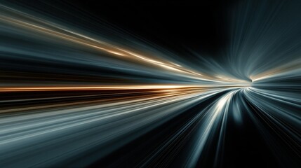 Poster - Dynamic light trails creating a futuristic atmosphere, perfect for technology and innovation concepts.
