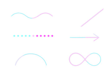 Poster - Abstract neon line designs for modern graphic projects showcasing creativity and style