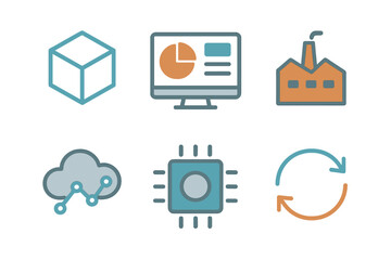 Poster - Visual representation of digital transformation concepts in business, showcasing data analysis and technology integration