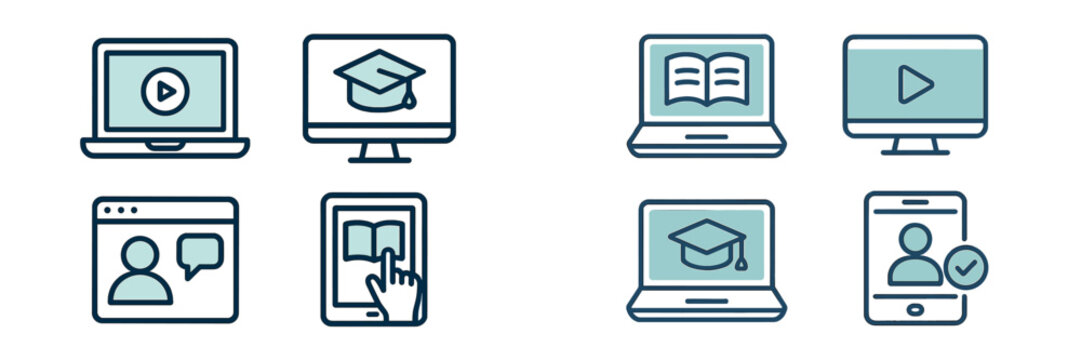 Digital learning tools for education during online classes at various times of the day