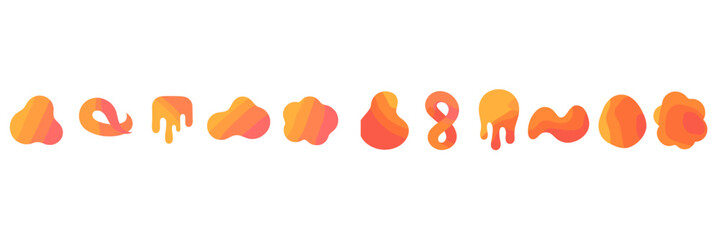 Poster - Colorful fluid shapes in a gradient design creating modern abstract forms for creative projects
