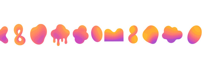 Poster - Colorful abstract shapes in a gradient display, showcasing creative digital design aesthetics