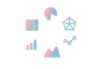 Poster - Modern data visualization elements showcasing analytical design trends in a minimalist style