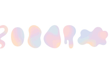 Poster - Colorful abstract shapes blending together in a harmonious display of pastel hues