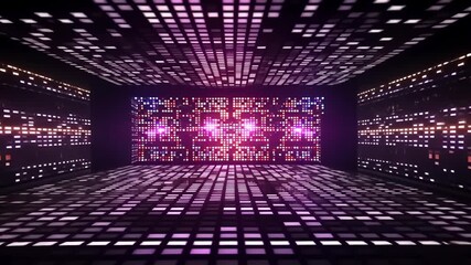 Digital data streaming through a blue electronic matrix is a perfect abstract technology background for business and web design concepts