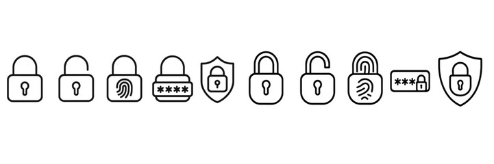 Poster - Different types of security locks and methods for protecting personal belongings and data