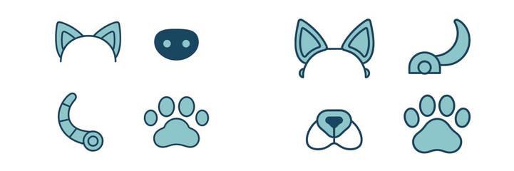 Poster - Unique collection of animal silhouettes ideal for creative projects or design