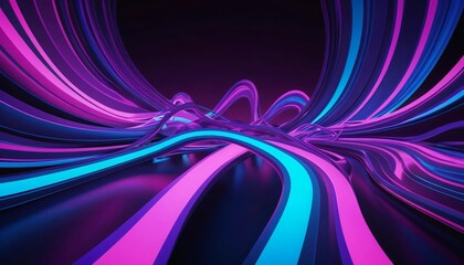 Aufkleber - Dynamic neon lights create a futuristic and vibrant abstract background for your next creative project