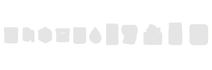 Poster - Collection of white minimalist 3D icons representing various household items displayed on a clean background