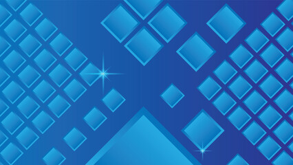 Poster - Abstract Hi Tech Background with Futuristic Technology Squares in Blue. Graphic design elements and resources vector art