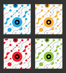 Poster - Line Art Figures and Shapes Hi Tech Technology and Connection Modern Background. Graphic design elements and resources vector art