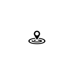 Poster - Location marker icon with surrounding circle indicating selected or emphasized position