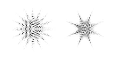 Fototapete - Grunge halftone circle set. Set of black halftone dots backgrounds. Vector modern dots halftone arts.