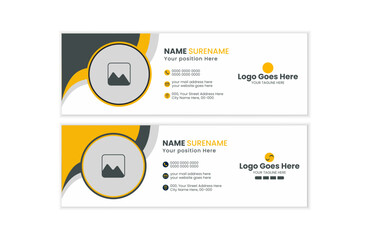 Wall Mural - premium stylish email signature template, professional and luxury email signature design, unique sim