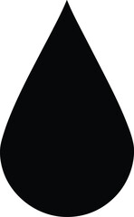 Poster - Clean and minimal silhouette of a blood drop isolated on transparent background