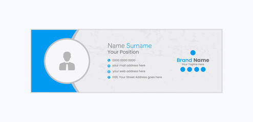 Wall Mural - premium stylish email signature template, professional and luxury email signature design, unique sim