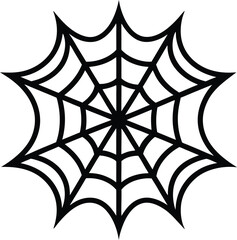 Poster - Clean and minimal spider web silhouette isolated on transparent background