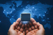 © tonstock - Outsourcing technology powers communication and innovation through global network connection and service progress