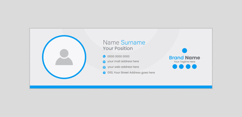 Wall Mural - email signature or email footer and personal social media facebook cover design template