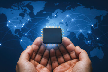 Poster - Outsourcing technology powers communication and innovation through global network connection and service progress