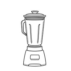Fototapete - Blender Line Art: A simple black and white line art illustration of a classic blender, showcasing its sleek design and functional form.