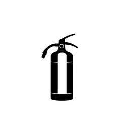 Fototapete - Fire Extinguisher Icon: A simple, black and white vector illustration of a fire extinguisher, ideal for safety signage or design projects.