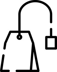 Fototapete - Minimalistic Modern Rounded Outline Tea Bag Icon