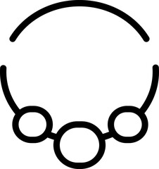 Fototapete - Minimalistic Modern Rounded Outline Accessories Icon