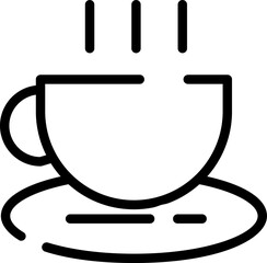 Aufkleber - Minimalistic Modern Rounded Outline Cup Icon