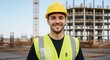© mamo studios - Happy Construction Worker Smiling at Job Site