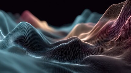 Poster - Abstract Visual Representation of Waves with Music Drop Effects