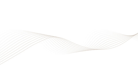 Leinwandbilder - digital wave striped brown soft line white gray wavey curve line minimal concept creativity elegant graphic design use for banner, wallpaper, poster, web vector illustration.