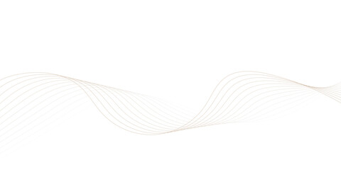 Leinwandbilder - digital wave striped brown soft line white gray wavey curve line minimal concept creativity elegant graphic design use for banner, wallpaper, poster, web vector illustration.