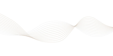 Leinwandbilder - digital wave striped brown soft line white gray wavey curve line minimal concept creativity elegant graphic design use for banner, wallpaper, poster, web vector illustration.